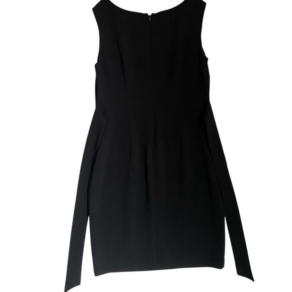 Talbots Black Sheath Dress Size 10 Black Sleeveless Belted Minimalist Career - Picture 12 of 12